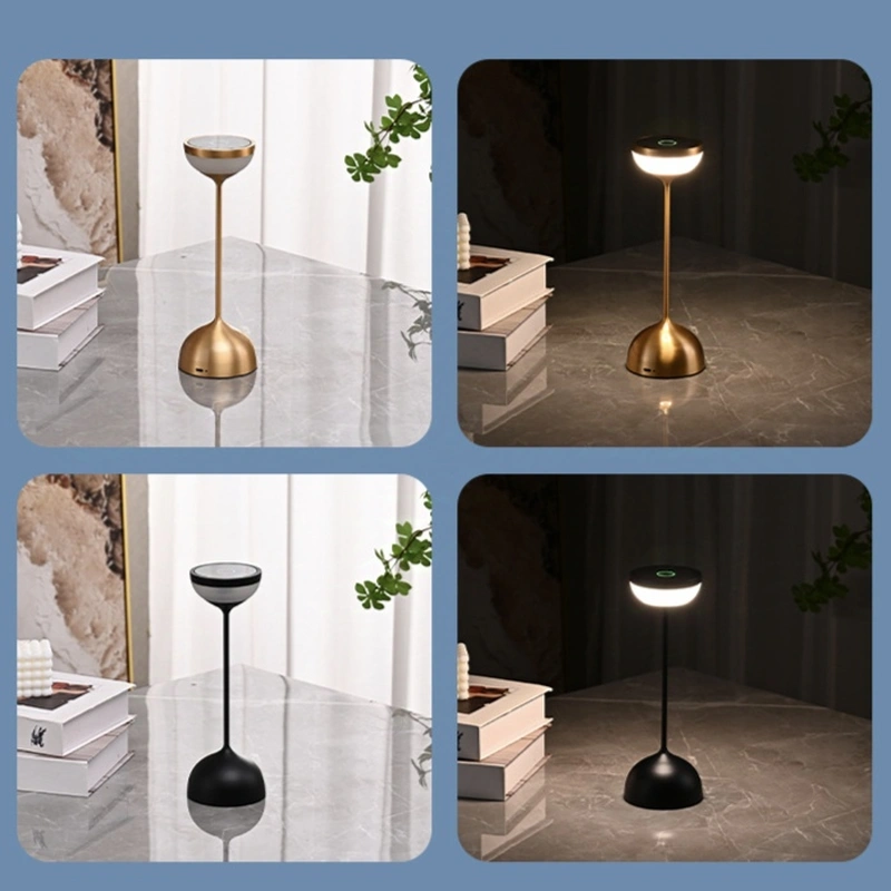 Nuevas lámparas de mesa inalámbricas y creativas de aluminio.  