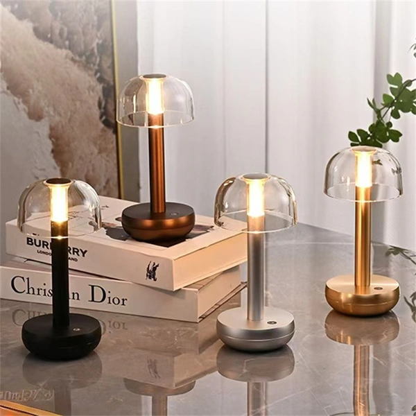 rsj-c003 lámpara de mesa inalámbrica led poldina recargable para restaurante