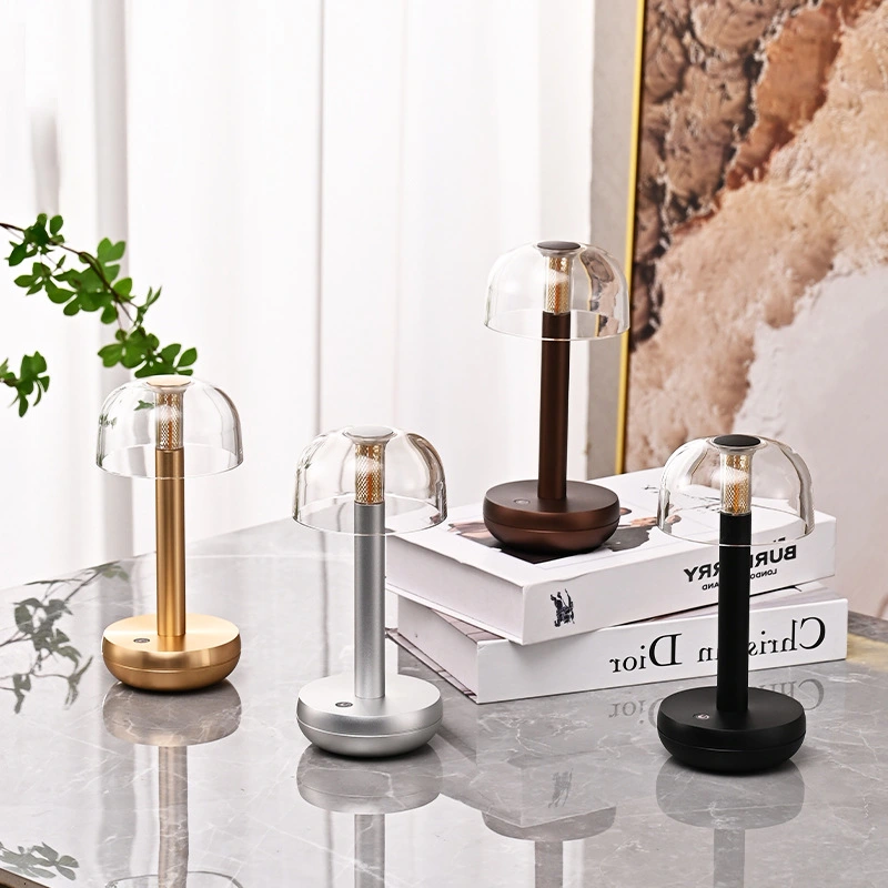 rsj-c003 lámpara de mesa inalámbrica led poldina recargable para restaurante