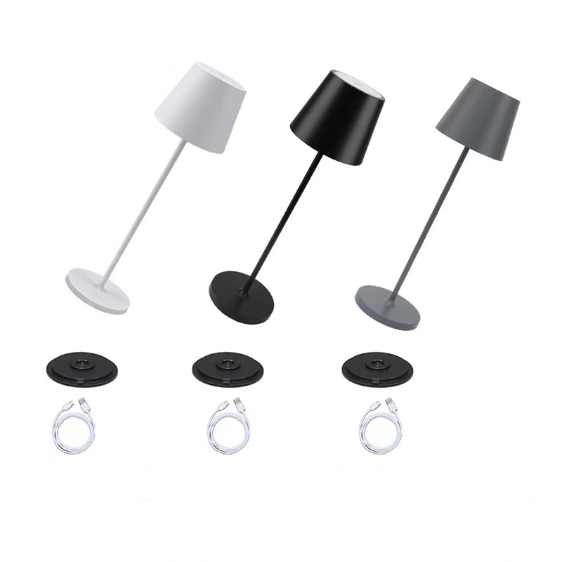 Lámpara de mesa inalámbrica led poldina recargable rsj-c003 para restaurante