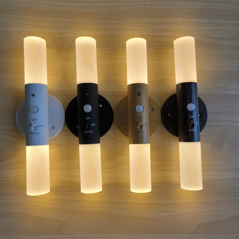 Lámpara de pared LED magnética con sensor de movimiento, luces nocturnas USB para interiores