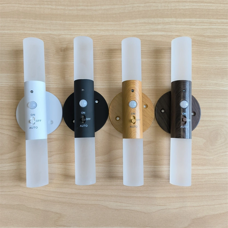 Lámpara de pared LED magnética con sensor de movimiento, luces nocturnas USB para interiores