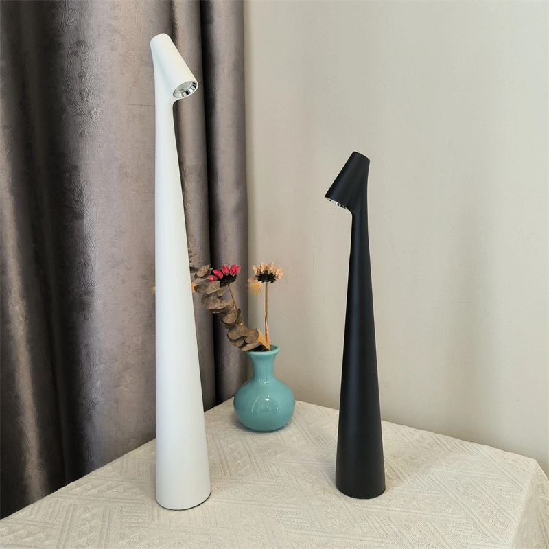 Lámparas de mesa decorativas de aluminio sin cable que funcionan con pilas  