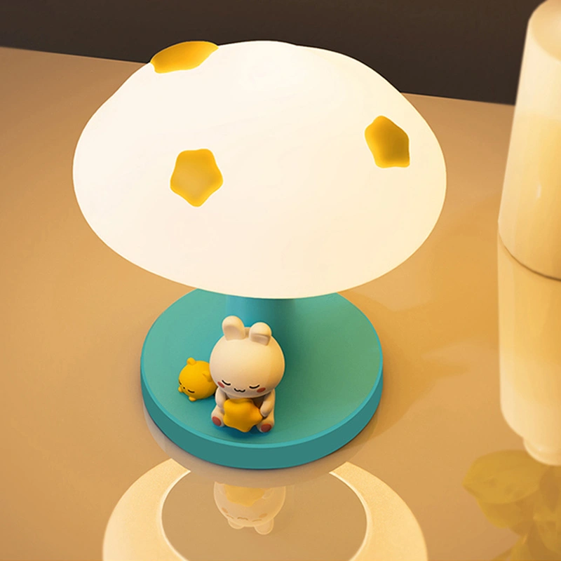 Lámpara de noche junto a la cama en la nube, decoración interior del dormitorio, linda luz nocturna