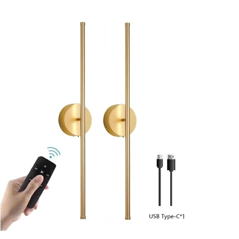 Touch remote control usb rechargeable led wall sconce 