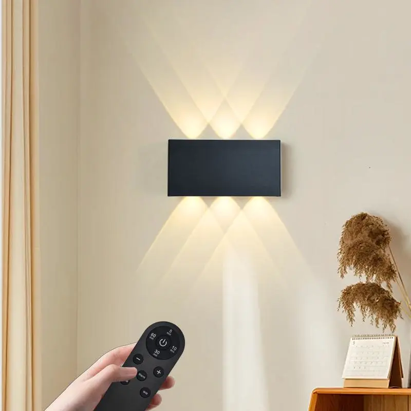Touch remote control usb rechargeable led wall sconce 