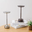lámpara de mesa de decoración de comedor recargable led de aluminio táctil