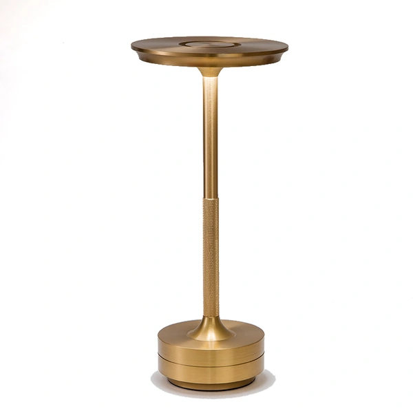 lámpara de mesa de decoración de comedor recargable led de aluminio táctil