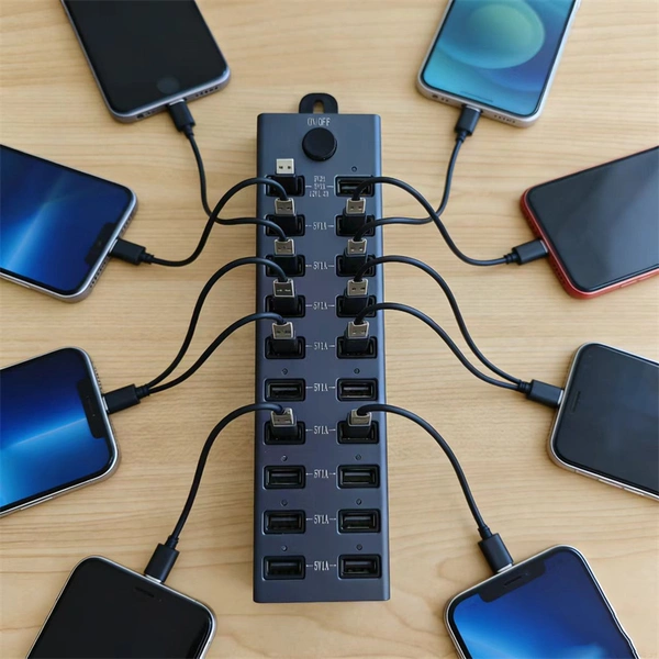 20 Ports Power Adapter multi port usb charger station US EU UK Plug