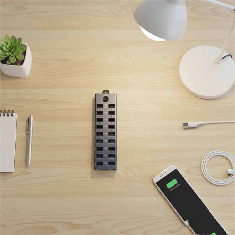 20 Ports Power Adapter multi port usb charger station US EU UK Plug