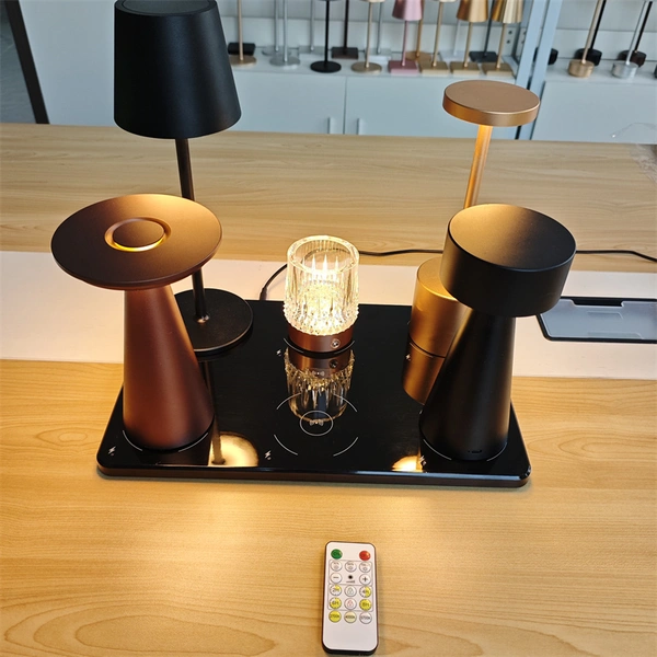 Touch lamparas de escritorio restaurant table lamps rechargeable