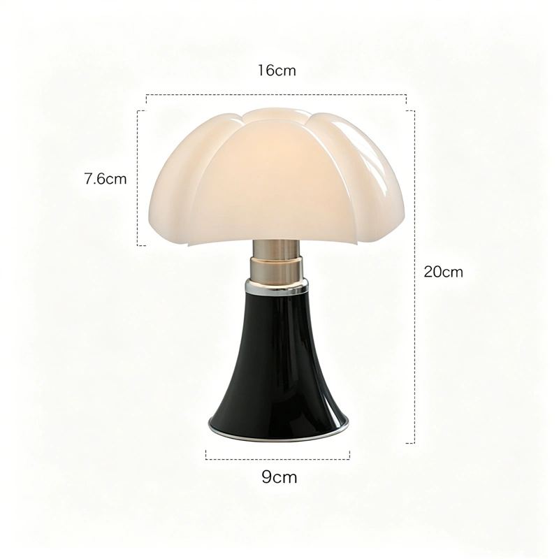 Modern Cordless Touch Dimming USB Type-C Charging for Mini Bat Pipistrello Italian Design Lamp with 3000mAh Rechargeable Battery