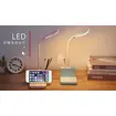 lámpara de mesa led luz de lectura de escritorio recargable con portalápices  