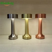 Lámpara de mesa inalámbrica led de metal con control táctil para restaurante 