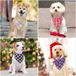 Adjustable Plaid Dog Bandanas Handkerchiefs Triangle Bibs for Puppy Small Medium Large Dogs, 8 Pack