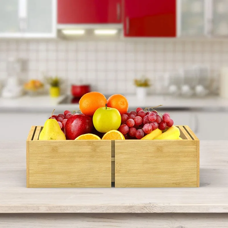 Bamboo Food Container Lid Organizer for Plastic Lids