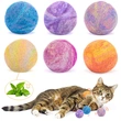 Cat Toys Balls with Catnip and Bell Inside for Cats Kittens Kitty