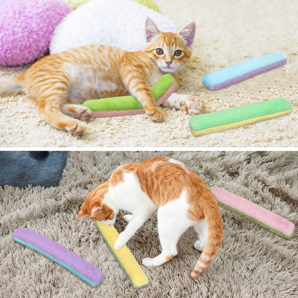 Retro Shaw Refillable Cat Catnip Pillow Toys for Indoor Cats