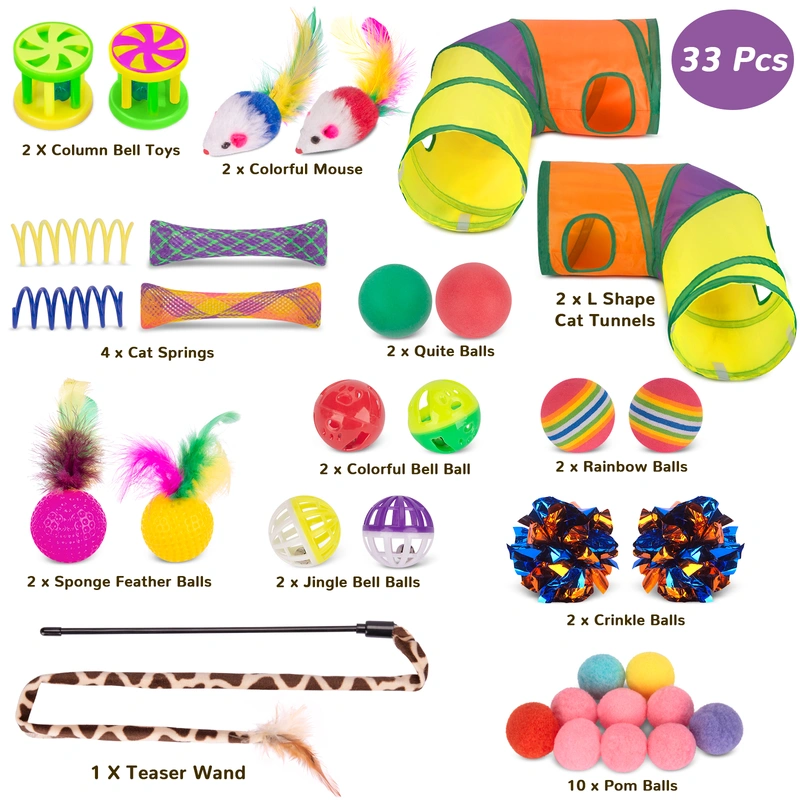 Cat Toys Assortment for Indoor Cats Kittens Kitty 