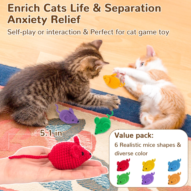 Cat Mouse Toy for Indoor Cats Kitten Chase Exercise