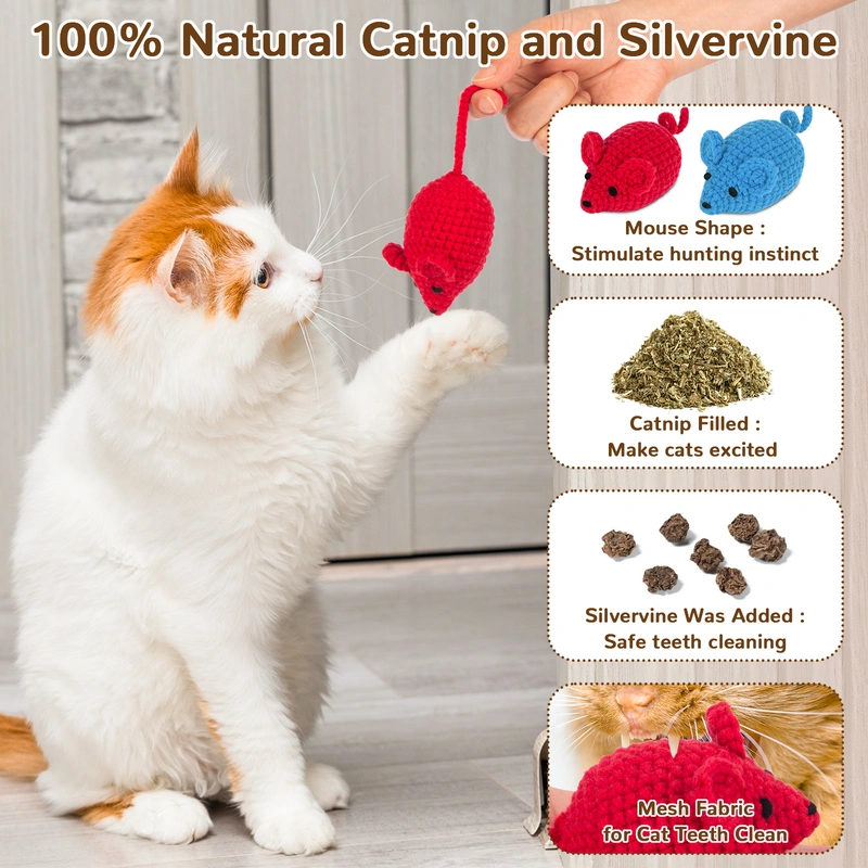 Cat Mouse Toy for Indoor Cats Kitten Chase Exercise