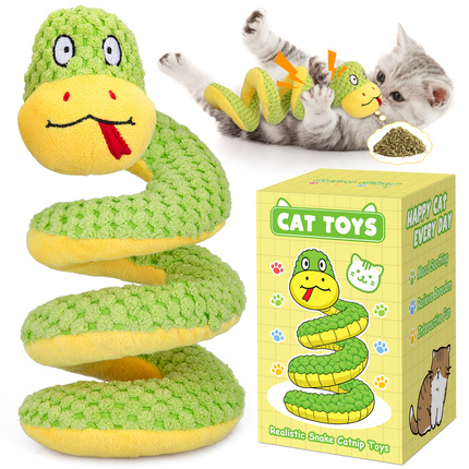 Retro Shaw Cat Toys, 11 in Realistic Catnip Snake Toy with Crinkle Sound Inside