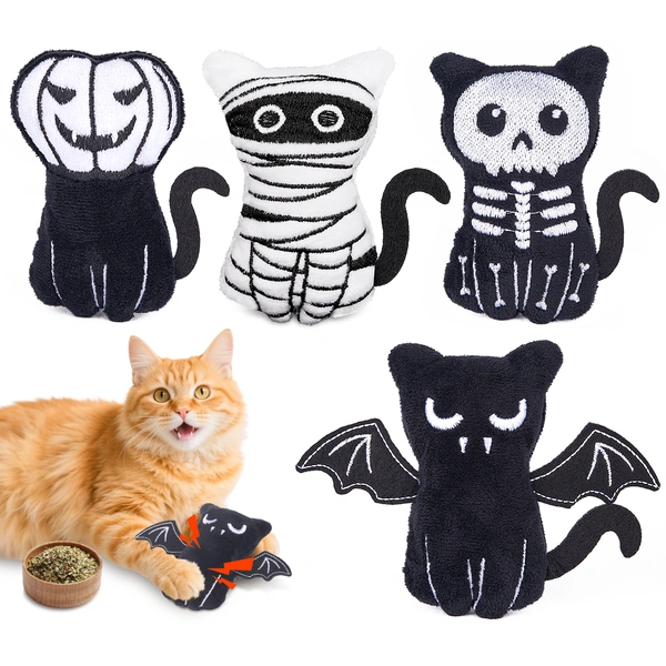 Catnip Crinkly Sound Cat Toys, Interactive Indoor Kitty Kicker for All Breeds