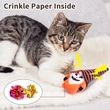 Catnip Crinkly Sound Cat Toys, Interactive Indoor Kitty Kicker for All Breeds