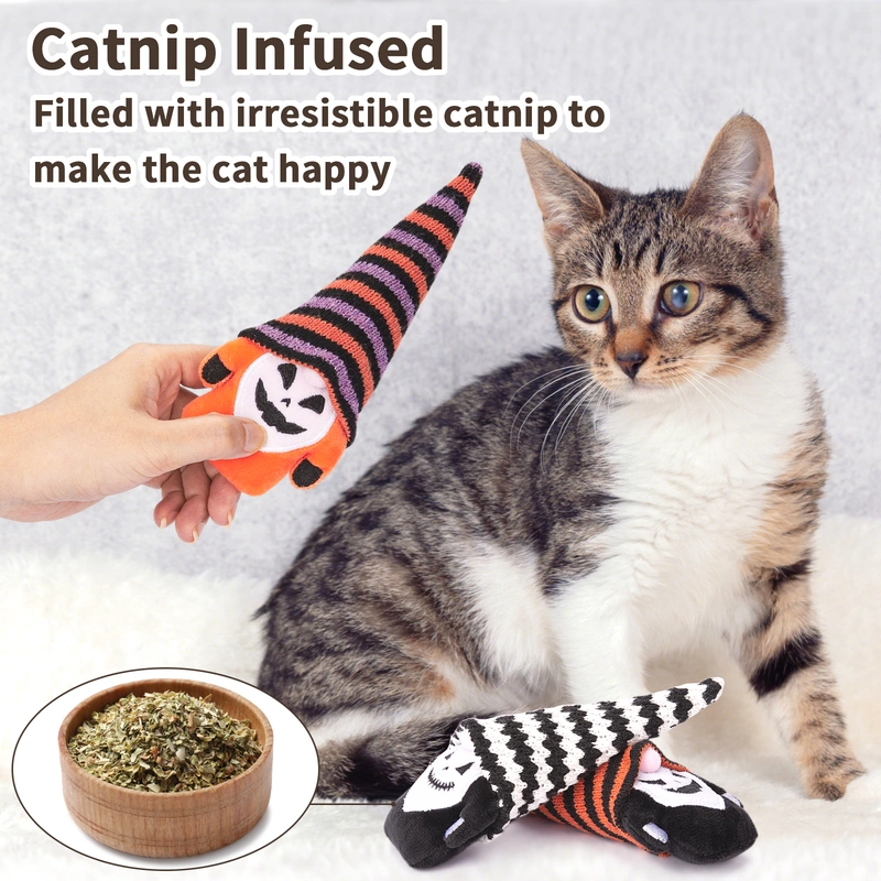 Catnip Crinkly Sound Cat Toys, Interactive Indoor Kitty Kicker for All Breeds