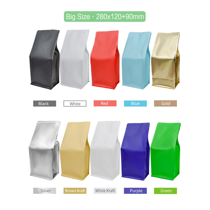 stand up pouch coffee bag with tin tie