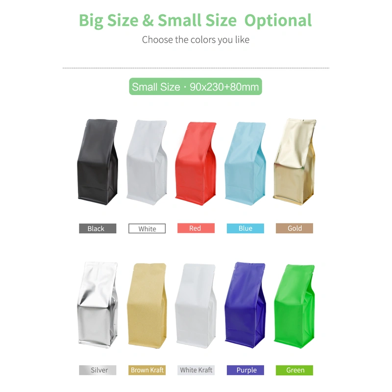 stand up pouch coffee bag with tin tie