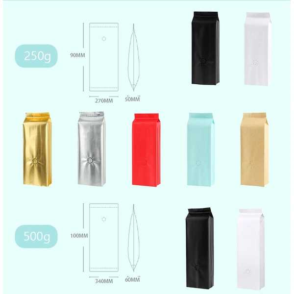 stand up pouch coffee guesset bag with tin tie