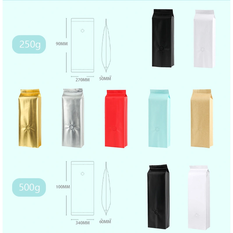 stand up pouch coffee guesset bag with tin tie