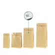 Flat bottom coffee bag with tap zipper air valve