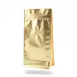 Flat bottom coffee bag with tap zipper air valve