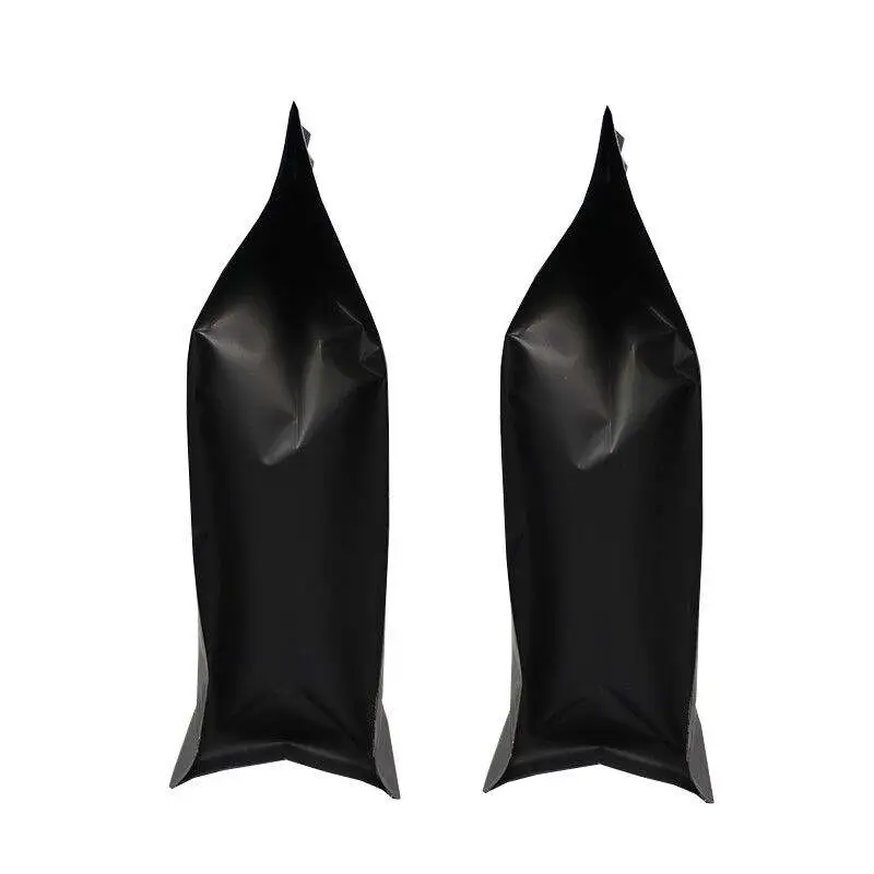 Flat bottom coffee bag with tap zipper air valve