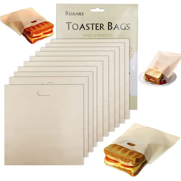 food grade heat resistant reusable teflon toast bag