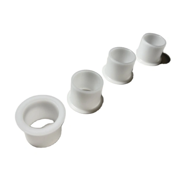 Thread and unthread plastic custom bushings with flange