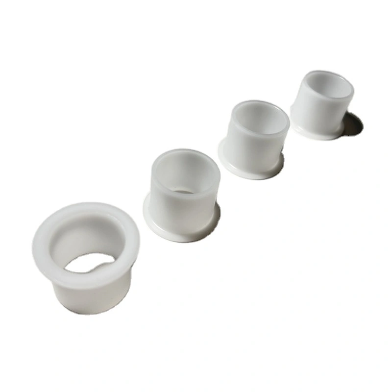 Thread and unthread plastic custom bushings with flange