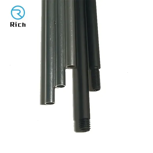 Custom Tube CNC Lathe Processing Precision Black Oxide Aluminum Threaded Pipe Threaded Tube CNC Turning Aluminum Tube