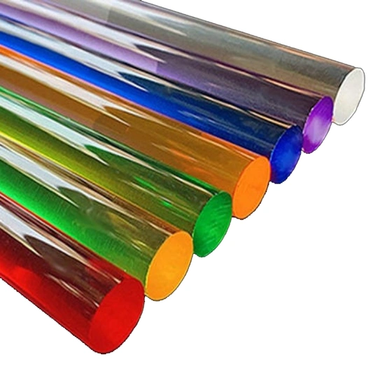 High Golssy Acrylic Rods Custom Size Colorful Acrylic Tubes Polished High Transparency Acrylic Rods Tubes