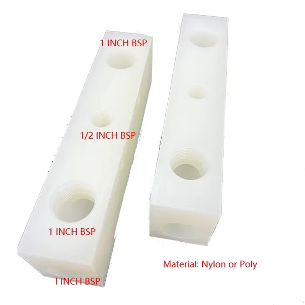 Polypropylene Manifold, NPT inlets manifold