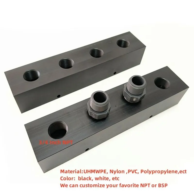 Multiple ports manifolds, free custom size valve manifold block,