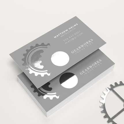 Tarjetas de visita con estampado metálico 5