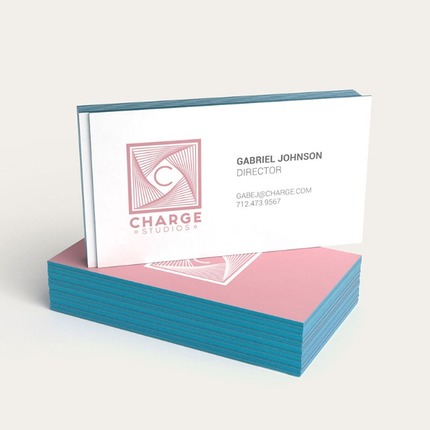 Tarjetas de visita con estampado metálico 6