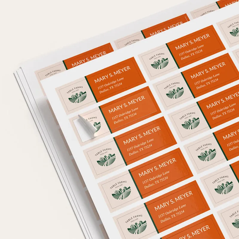 Sheet Labels – Custom Label Printing | Rodiant