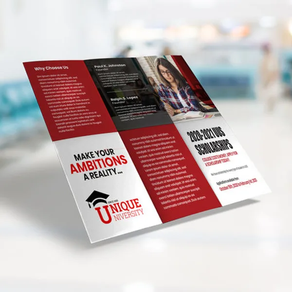 Half Fold Then Tri Fold Brochures printing | 6 Panel Brochure| Rodiant