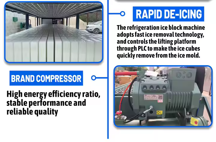 Ice Making Machines 500kg 0.5ton Block Flake Ice Machine Commercial Industrial Ice Maker Machine for Business Sale Prices