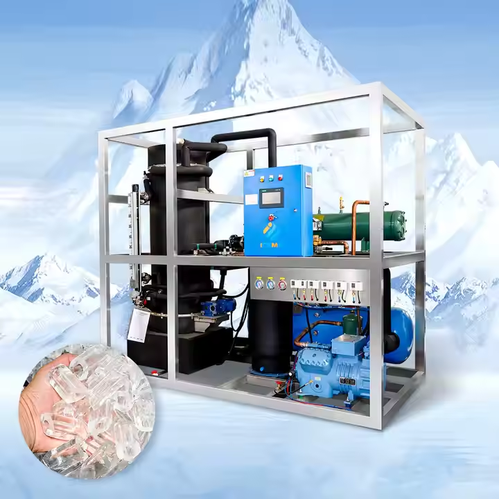 Automatic Tube Ice Making Machine 1T-30T Industrial Ice Maker for Cool Drinks Bitzer Engine & Compressor