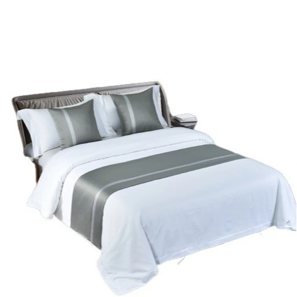 Luxurious Satin Bed Runner with Matching Insertion Strip